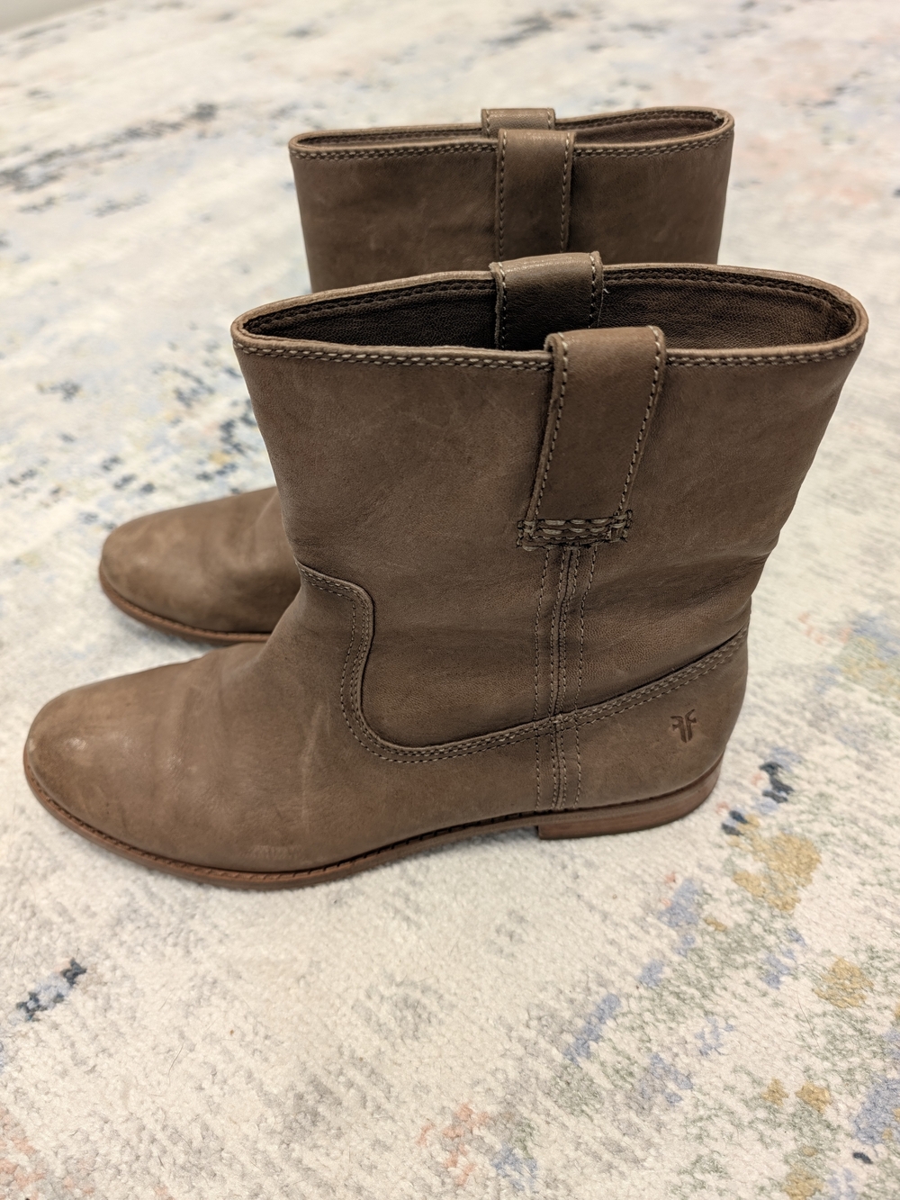 Frye Brown Leather Mid-Calf Boots